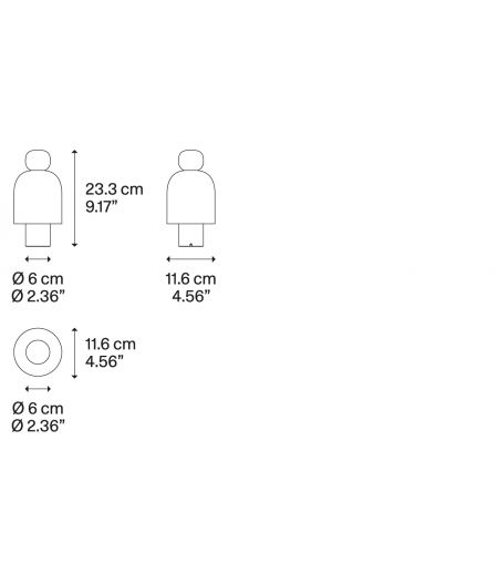 EASY PEASY Table  Ø 6 x 11,6 cm