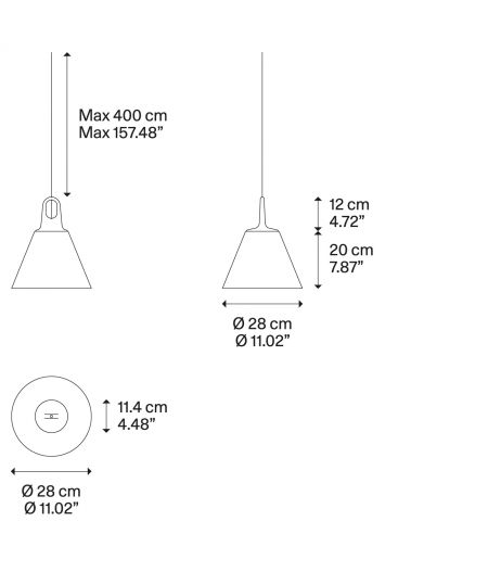 JIM CONE Suspension  Ø 28 x 11,4 cm