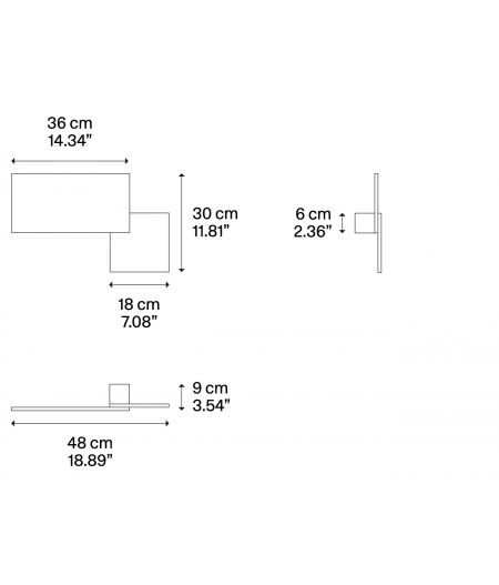 PUZZLE Wall/Ceiling Square & Rectangle 36 x 30 cm