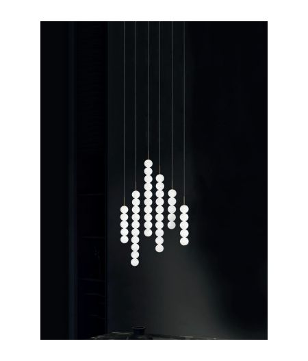 ABACUS 6 pendants LED SUSPENSION WITH CANOPY 6 pendants 0V06S