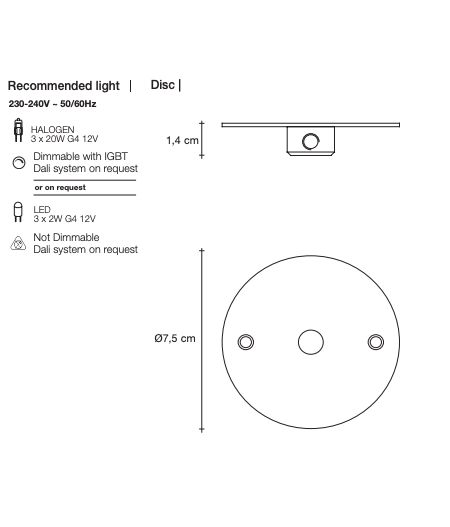 ARGENT allogen/LED PENDANT  0N90S