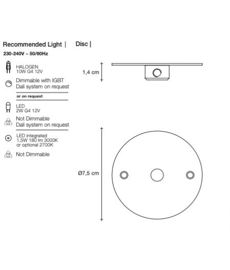 MIZU allogen/LED PENDANT disc 1 pendant 0R01S