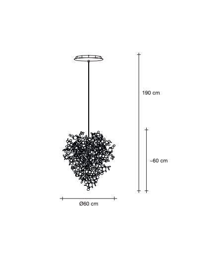 ARGENT allogen/LED SUSPENSION  3000k - DALI 0N95S