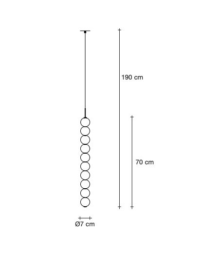 ABACUS 10 spheres LED PENDANT WITH DISC 10 spheres 0V01S