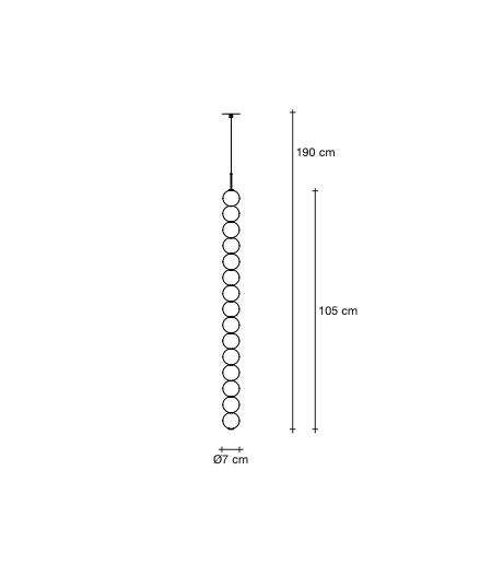 ABACUS 15 spheres LED PENDANT WITH DISC 15 spheres 0V01S