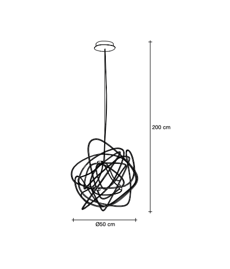 DOODLE Suspension 0J93S G4 LED dimmable 5 X 2W IGBT