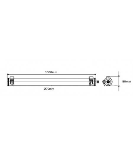 PURCELL INOX SUSPENSION  100 cm