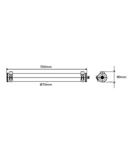 ELGAR INOX WALL  70 cm